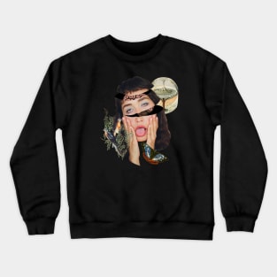 Unique Surrealistic Vintage Retro Collage Art Crewneck Sweatshirt